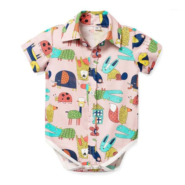 

rompers bodysuits & one-pieces born baby summer clothes short sleeves animal printed cotton infant children climbing out wear1, Blue