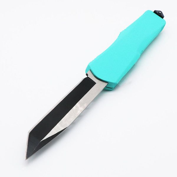 Big A07 9inch luz azul dupla ação tática faca autotf faca dobrável edc camping faca de caça chaves presente ferramenta de bolso