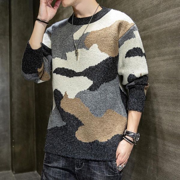 

men sweater autumn winter knit pullover sweater men casual graphic jumper o-neck male slim fashion wool, White;black