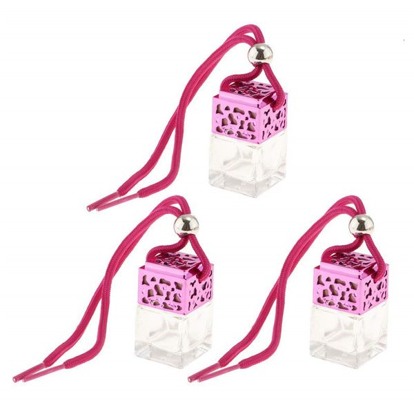 

refillable empty bottle car hanging pendant air freshener perfume essential oils diffuser bottles glass jar ornament