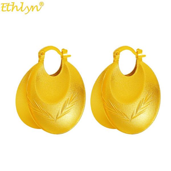 

hoop & huggie ethlyn distinctive gold color women girls earrings nigerian/ethiopian/african charming design my59, Golden;silver