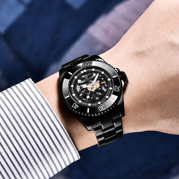 

Mayforest New Sapphire Glass Men Watch Stainless Steel Waterproof Mechanical Watch Luxury Automatic Watch Relogio Masculino, Slivery;brown