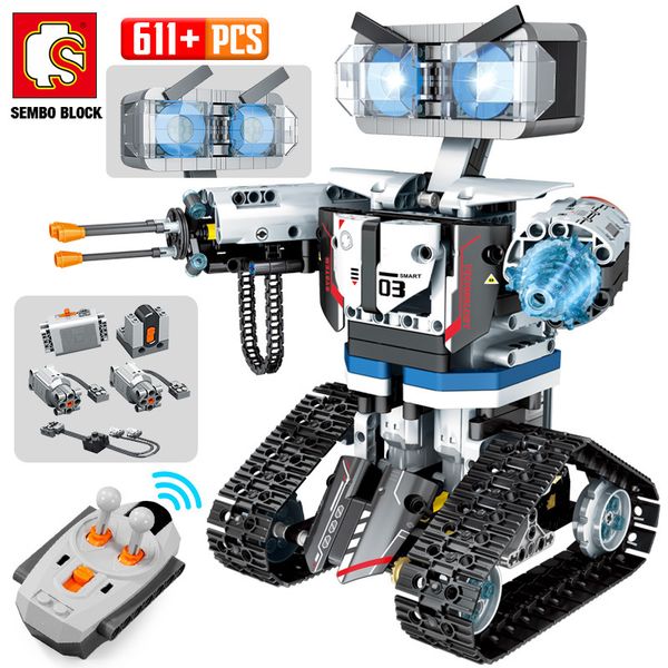 

2020 new sembo technic rc building blocks creator city remote control intelligent robot car weapon brick toys for children