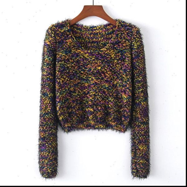 

winter women cropped sweaters and pullovers long sleeve casual crop sweater slim multi boucle knit crop jumper sweater, White;black
