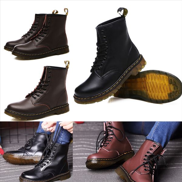 

3abhc winter men boot waterproof outdoor leather leather brand couples genuine couple boots warm snow boots casualsnowboarding women boots, Black