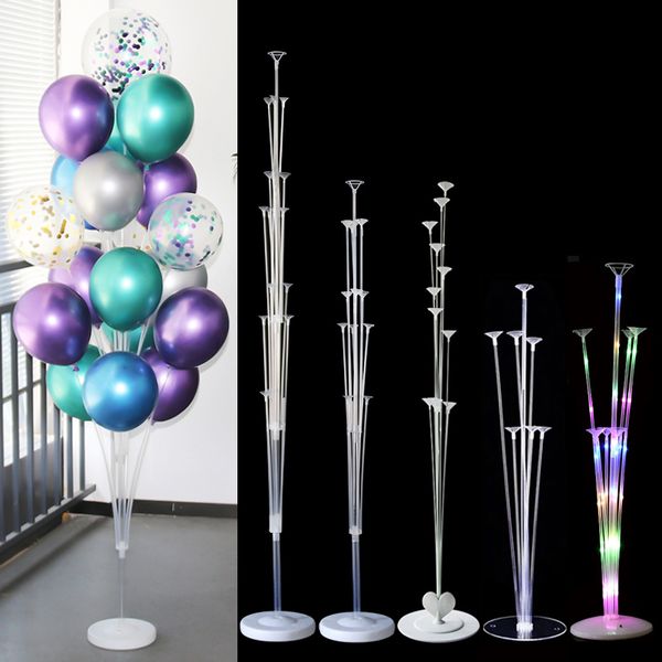 

7/11/13/19 tubes balloon stand holder column confetti balloons happy birthday ballon kids baby shower wedding party decorations