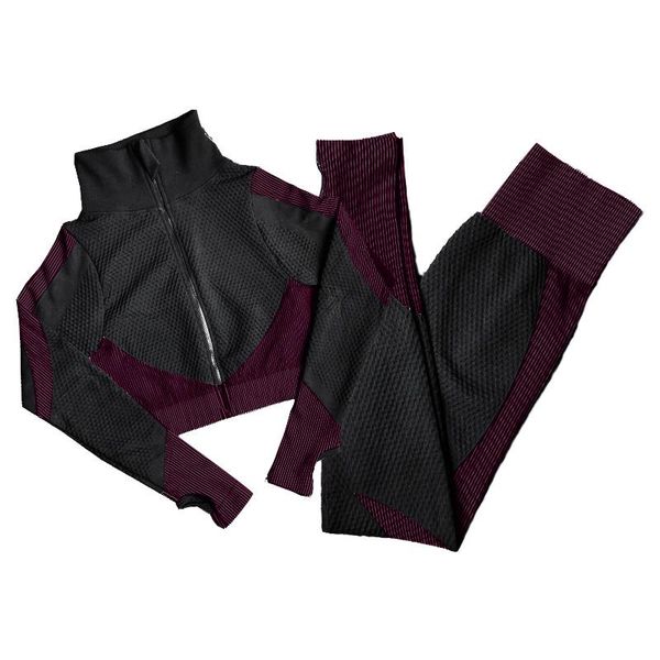 

women seamless yoga sets 2pcs/3pcs women's zipper tracksuit long sleeve +sport bra+leggings sports suits fitness suits s-xl size wmtzcx