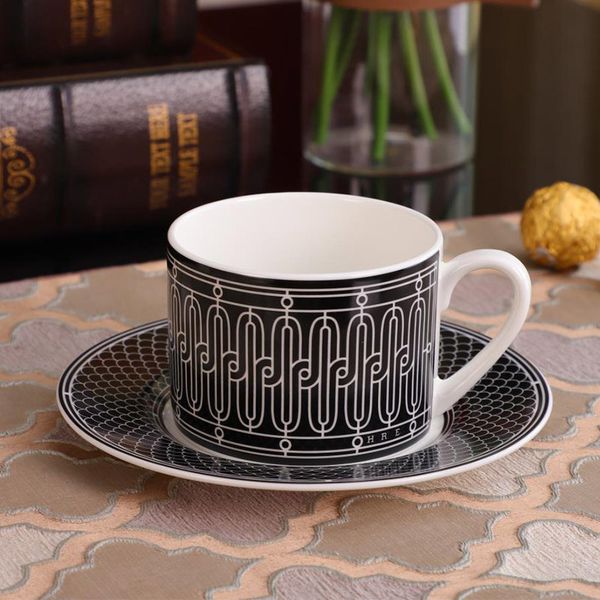 

european decor modern ceramics coffee mug cup western bone porcelain steak ornaments tableware decorations tea cups dessert tray q0105