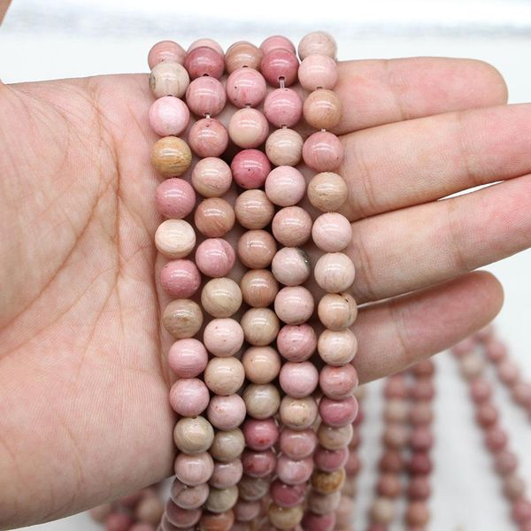 

1strand lot 4 6 8 10 12mm natural rhodochrosite red stone bead round loose spacer beads for jewelry making findings diy bracelet h wmtfjx