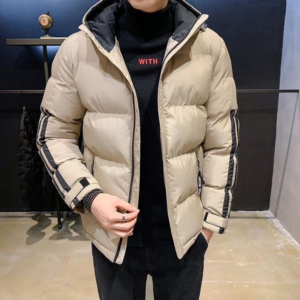

men's down & parkas hcxy brand winter 2021 hooded parka coat trend padded jacket thick large size parker, Black