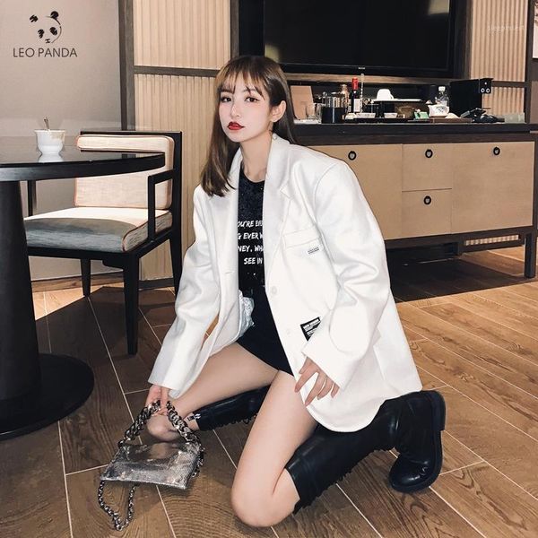 

black women satin blazer 2020 boyfriend jacket lady work suit pockets jackets coat slim black women blazer femme jackets1, White;black