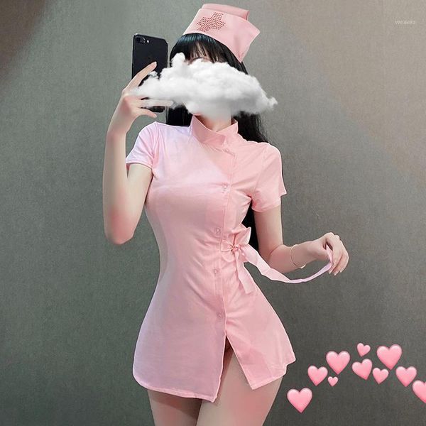 

cosplay uniform costume complete outfit bandage cosplay suit female pink costume1, Silver