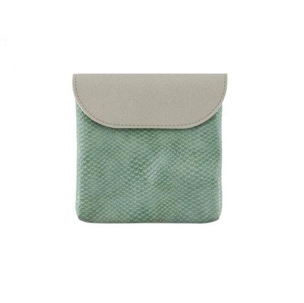 

5pcs women pu snake prints personal brief square coin purses mix color