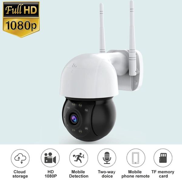 

cameras wireless 1080p wifi ip outdoor camera smart digital zoom ai detect h.265 p2p audio 2mp security cctv