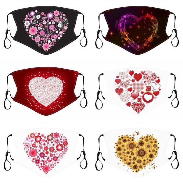 

valentines day masks romantic face masks couple happy valentines day masks dustproof printed red love adjustable mouth mask fy9336