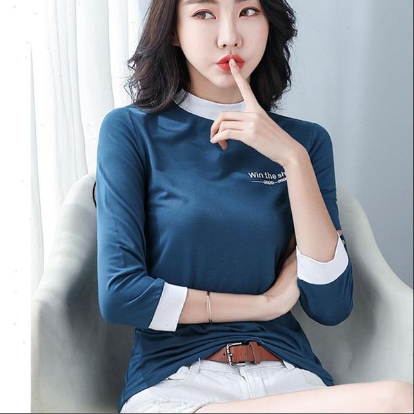 

three quarter t shirt female letter print t shirt women cotton half female summer 2021 woman clothes tee shirt femme, White