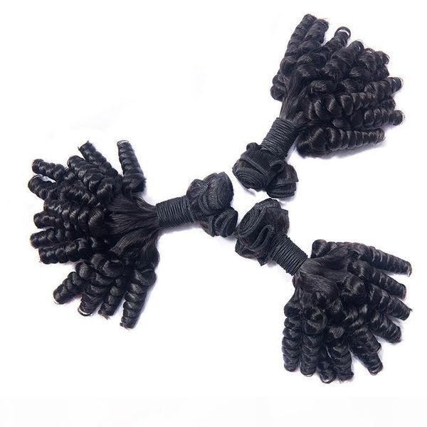 

cute and fashion double drawn human pixie curl funmi hair cuticle aligned funmi style for woman, Black
