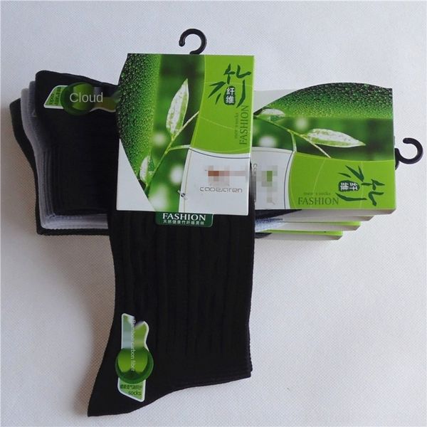 

kq7vp 2020 new men's eurwx men's bamboo fiber mid-tube cotton independent packaging cotton socks and socksgift socks new, Black