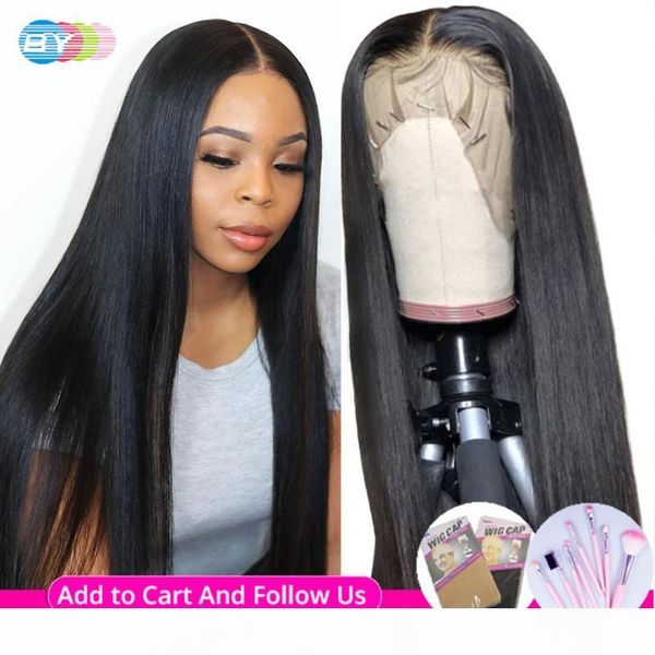 

by 360 lace front human hair wigs 150% density straight human hair wigs pre plucked natural hairline remy 360 lace front wig, Black;brown
