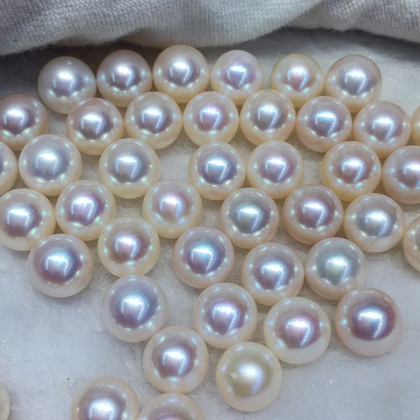 

freshwater pearl bare pearl 7.5-8.5mm perfect circle flawless selection diy customized style comparable to seawater akoya fashion design, White