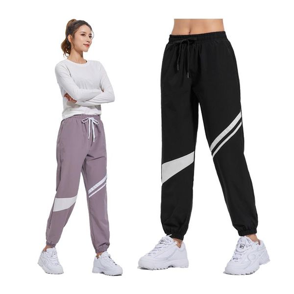 

women jogging pants baggy quick drying sport running patchwork long sweatpants yoga traning autumn casual sportswear trousers, Black;blue