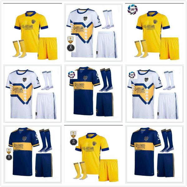 

bombonera 80th anniversary 2020 2021 boca juniors tevez maradona mauro reynoso soccer jerseys third 3rd yellow football shirts kids kits, Black;yellow