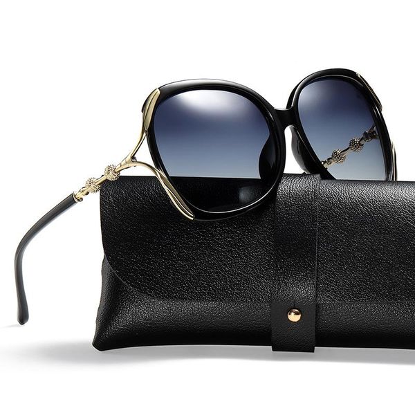 

luxury polarized women sunglasses oversized square sun glasses female big frame shades ladies vintage driving goggles anti-glare, White;black