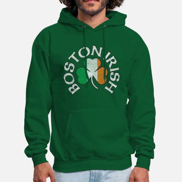 

boston irish shamrock flag clothing graphic designers t shirt fit retro o-neck tracksuit hoodie sweatshirt