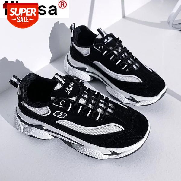 

spring new casual woman vulcanized shoes 2021 fashion comfortable walking woman sneaker mesh breathable platform shoes #bc2s