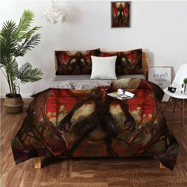 

devil shadow with wings primary opponent of good rising hell afterlife imagebedding 3-piece set