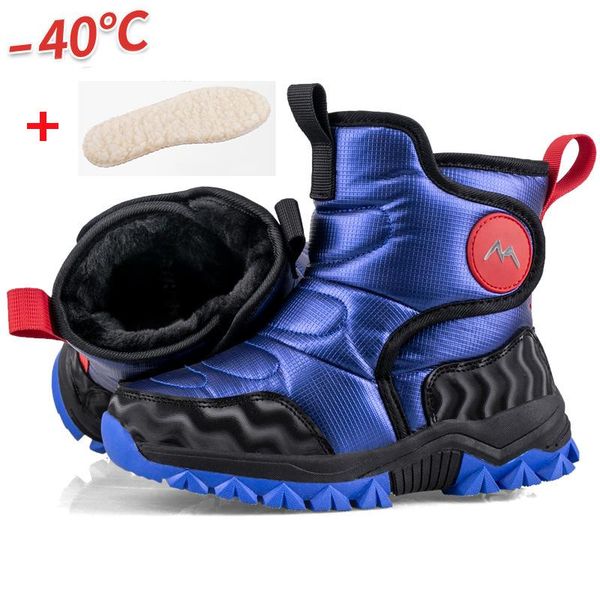 

boots waterproof kids girls snow forwinter non-slip sole boys keep warm fashion children with shoepad shx007, Black;grey