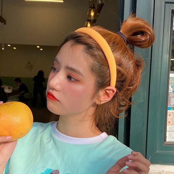

simple solid color women headband summer hair hoop girls makeup wash face hairband head hoop turban hair accessories q bbyumx