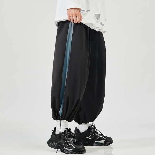 

2021 new ankle-length sweatpants streetwear spring autumn hip hop pants men's casual korean oversize joggers trouers i5n1, Black