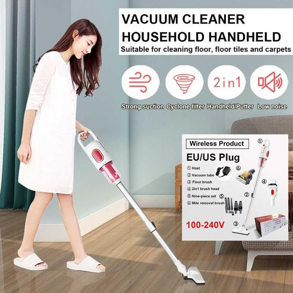 

2 in 1 cordless portable handheld vacuum cleaner strong suction home sweeper aspirator machine car pet hair carpet mite removal