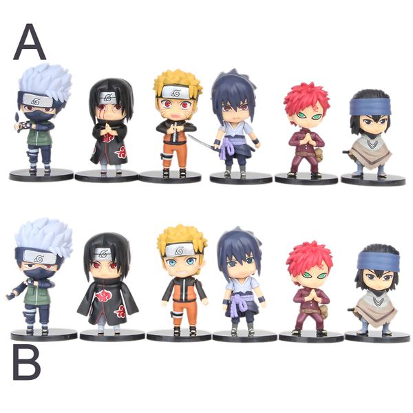 

6pcs/lot 11pcs/lot naruto action figures kakashi sakura sasuke itachi obito gaara pvc toys model figure dolls collection gifts 1008