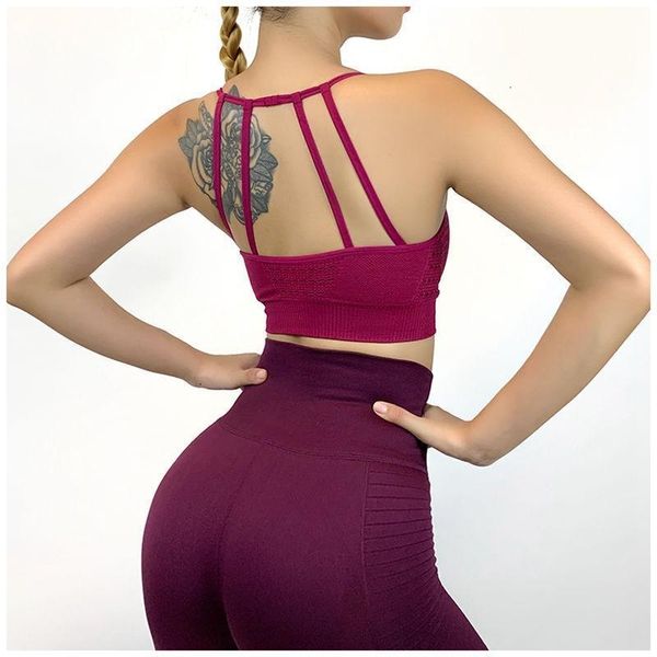 

sports underwear beauty back yoga fitness bra sling back yoga bra seamless jogging training absorb sweat sportswear comfy, White;black