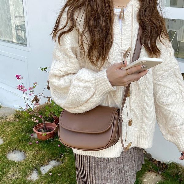 

shoulder bags women's bag 2021 fashion simple solid color one with versatile