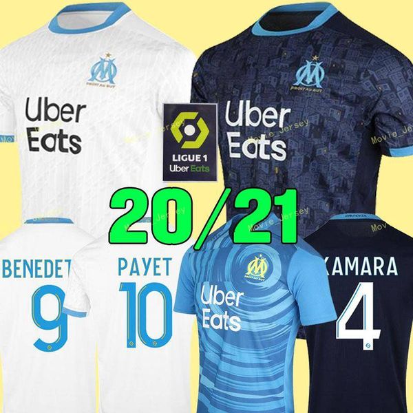 

20 21 olympique de marseille soccer jersey 2020 2021 om marseille maillot de foot cuisance benedetto kamara football shirt thauvin, Black;yellow