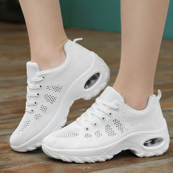 

Sneakers for Women Knitted Woman Breathable Sock Vulcanized Women's Lace Up Tennis Shoes Female Sport Shoes Ladies Flat Big Size #nT42