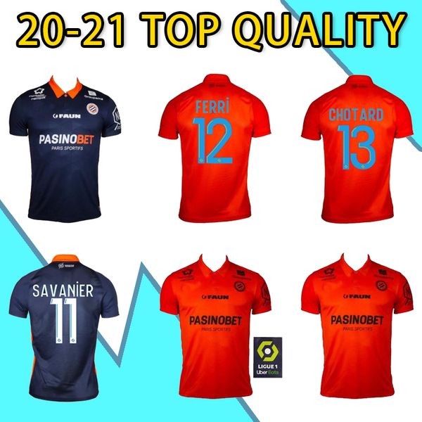 

montpellier hsc soccer jerseys new laborde delort maillot de foot savanier mavididi congre 2020 2021 men football shirts uniforms, Black;yellow