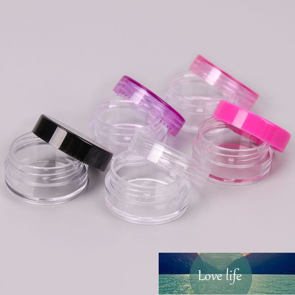 5PCS Vaso per cosmetici Scatola per trucco Crema per bottiglie riutilizzabile Contenitore per pentole Contenitore rotondo Bottiglia Custodia trasparente in plastica portatile