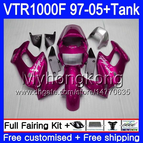 +Tank für HONDA SuperHawk VTR 1000 F 1000F VTR1000 F Karosserien 56HM.162 VTR1000F 97 02 03 04 05 1997 2002 2003 Metall Rose Hot 2004 2005 Verkleidungen