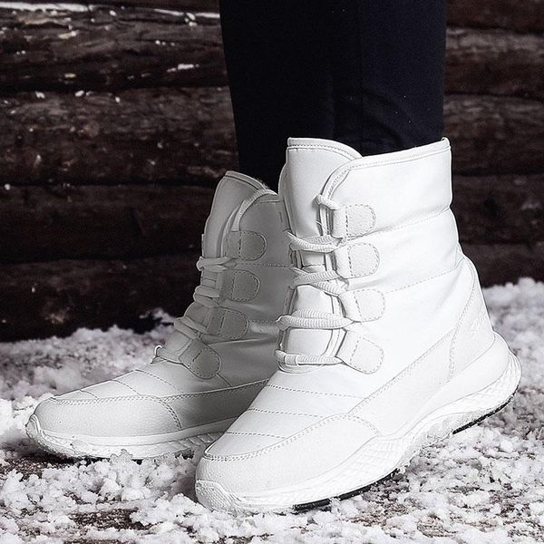 

snow boots женщины дышащих сапог зимних толстые плюш хлопок покрытие walking открытые водонепроницаемый охота, Black