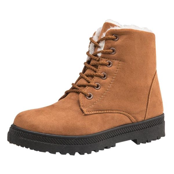 

sagace shoes woman winter boots women ladies winter keep warm flat plush snow ankle boots for women short, Black