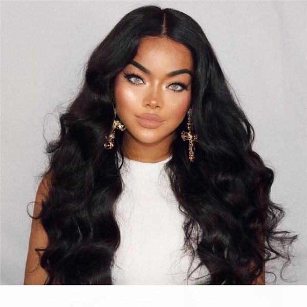 

body wave human hair wigs 9a grade virgin lace front wig for black women brazilian full lace wig with baby hair, Black;brown