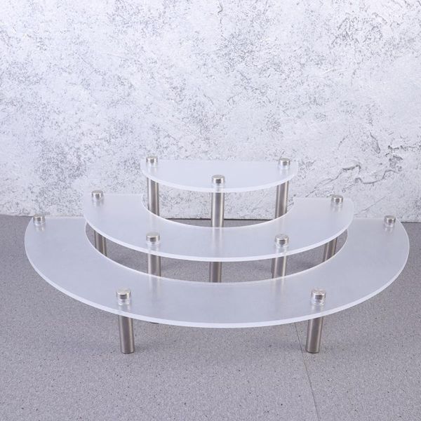 

1pc 3 tier cupcakes stands cake stands desserts show shelf acrylic cake display stand wedding party cupcake serving platter1