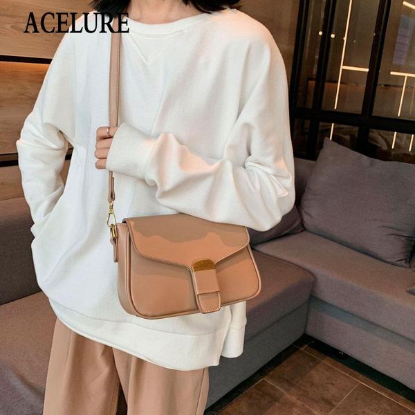 

acelure retro all-match casual fashion simple style small shoulder messenger bag small crossbody bag ladies purse flap for women