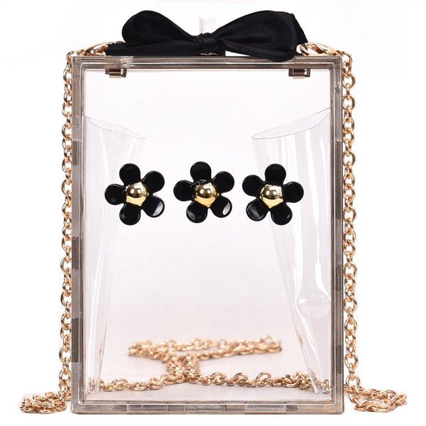 

cute acrylic perfume bottle design flower fashion ladies shoulder bag tote party clutch bag female handbag crossbody pouch