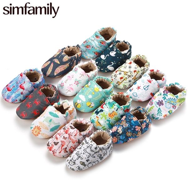 

simfamily]kid girls boy first walkers soft infant toddler shoes cute flower soles crib shoes footwear for newborns baby shoes y201028
