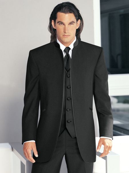 

новый черный стенд воротник groom tuxedos шафером костюмы свадебные дружки мужские свадебные костюмы (куртка жених + брюки + tie + vest) 168, Black;gray